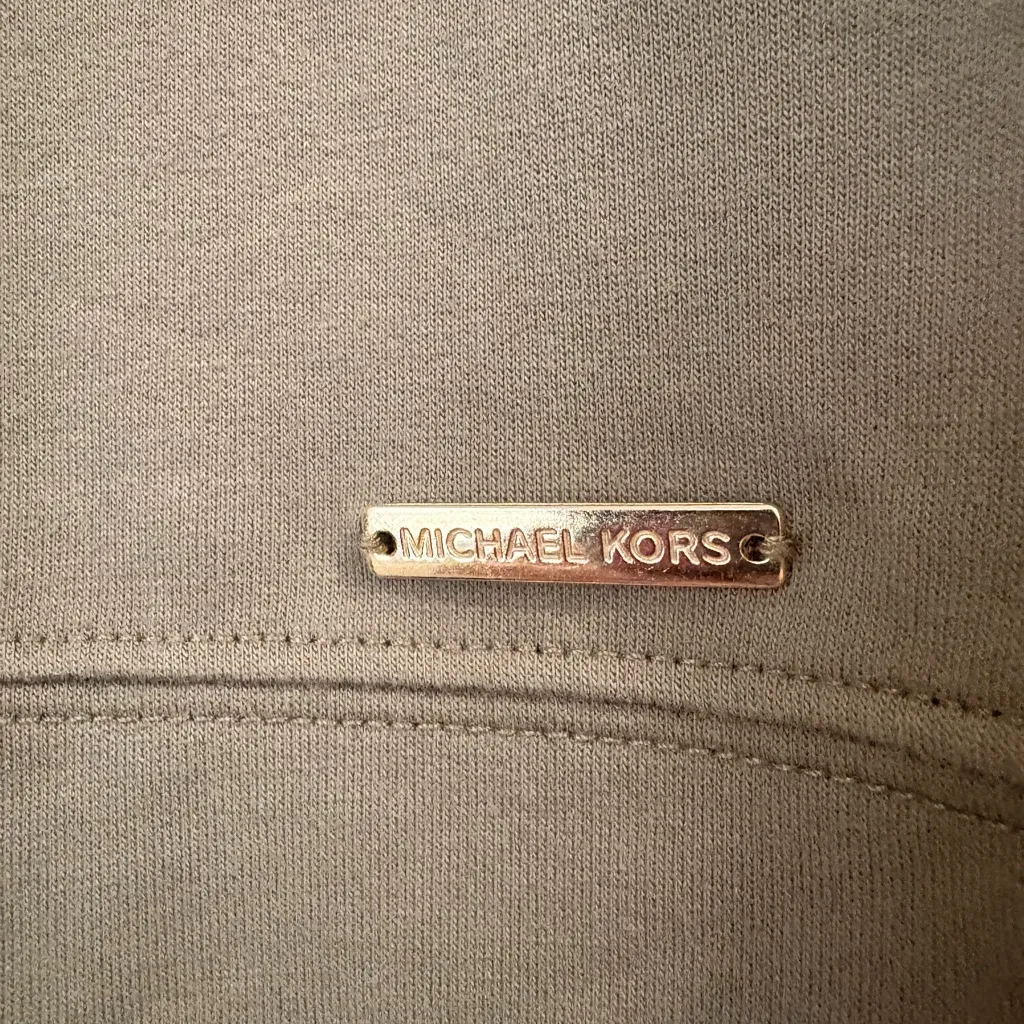 Michael Kors Khaki Lace-Up Sweater - Image 6