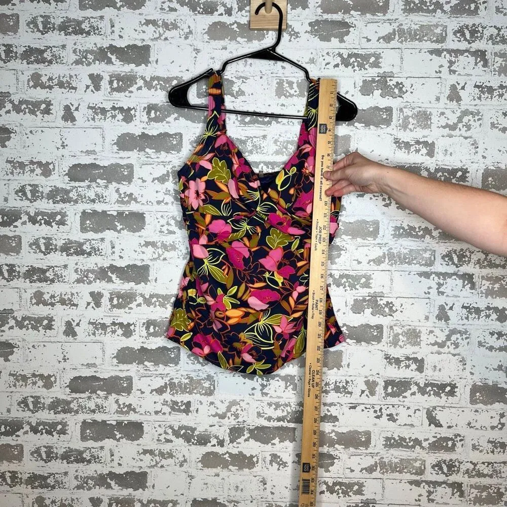 Lands end | women floral tankini swim top padded - Image 5