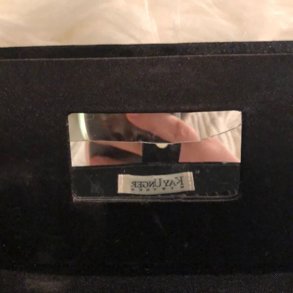 Vintage Kay Unger Black Animal Print Clutch - Image 14