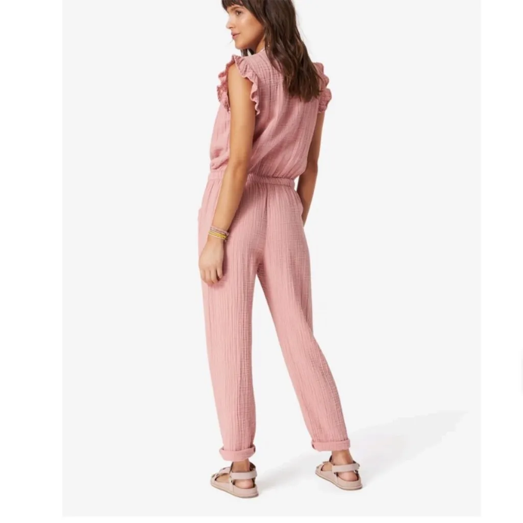 Xirena Loghan Cotton Gauze Jumpsuit in Sugar Size XS Pink - Image 2
