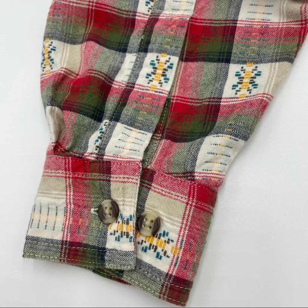 Vintage Subtle Christmas Plaid Button - Image 7