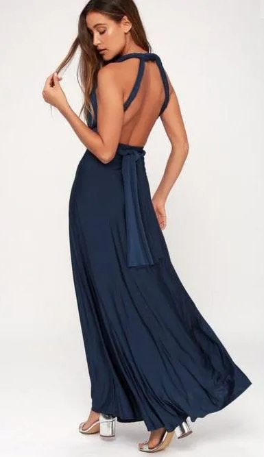 Navy Convertible Maxi Dress - Image 3