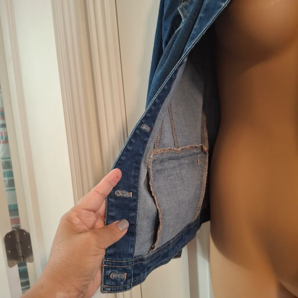 Chico's Sz 1 Denim Button-Up Women's Jacket - Image 12