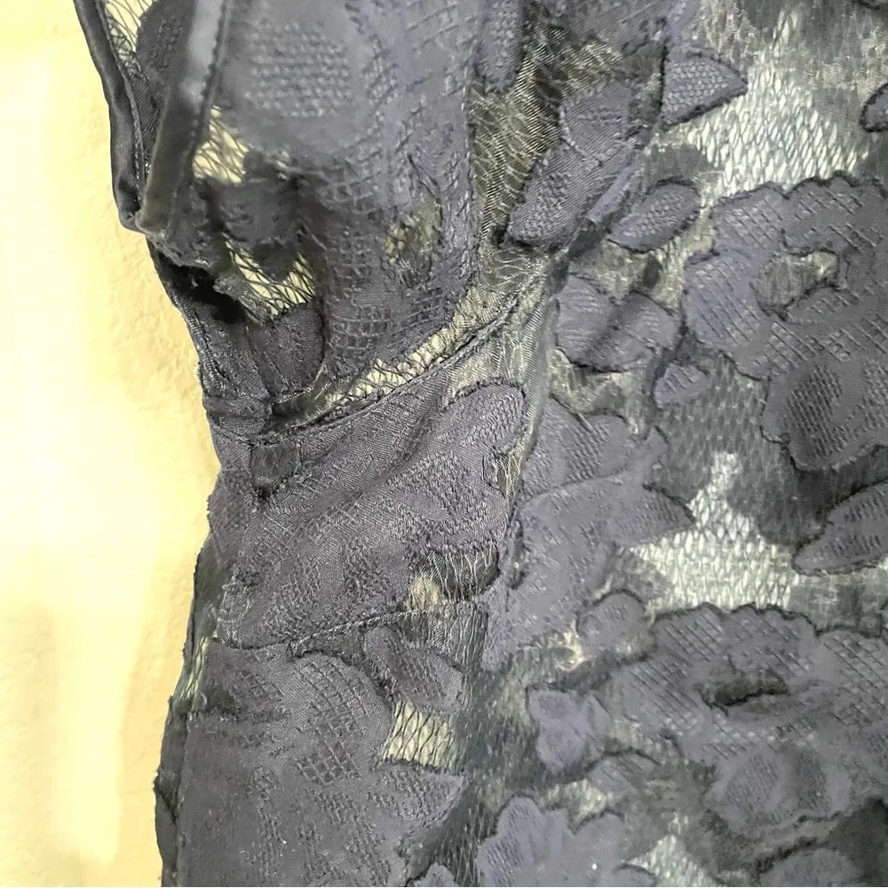 Cato Womens Shirt Blouse Blue Floral Lace Short Sleeve Plus Size 18/20 - Image 6