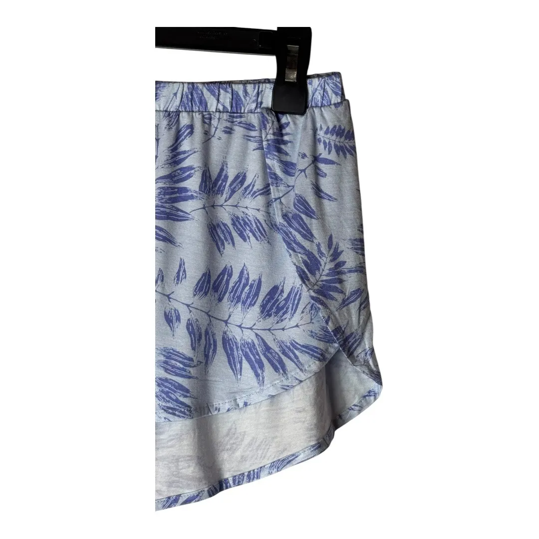 Hale Bob Pajama Shorts Women Medium‎ Blue Purple Palm Print Loungewear Casual - Image 4