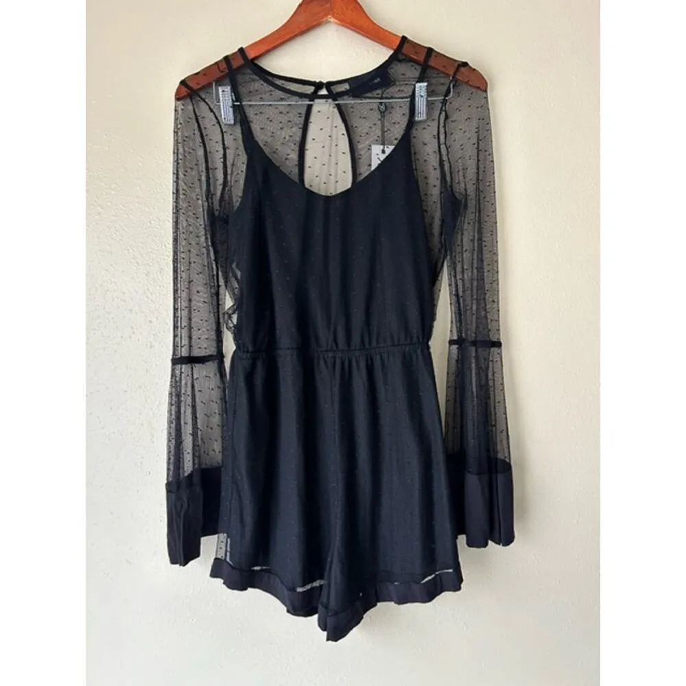 Barroco Spotty Mesh Playsuit Size Medium - Image 6