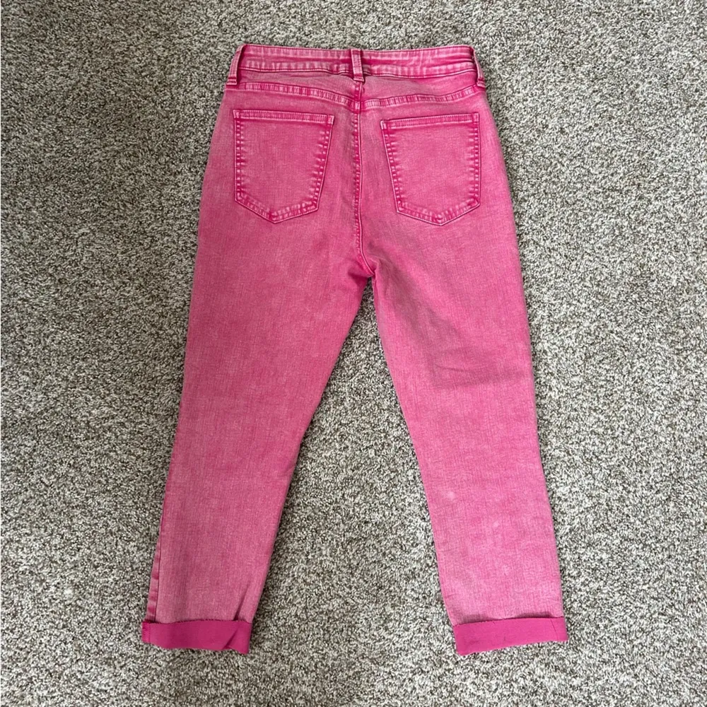 Pistola Pink Denim Cropped Jeans Barbie Barbiecore Spring Colorful Size 28 - Image 4