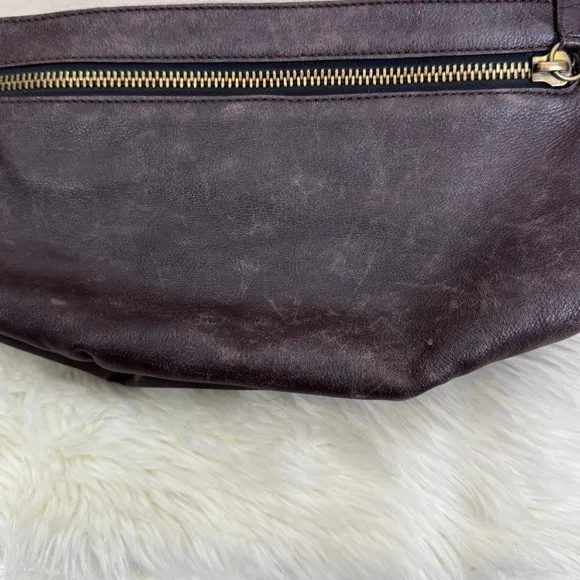 Anthropologie Oryany Equinox Color Leather Hobo Crossbody‎ Brown - Image 6