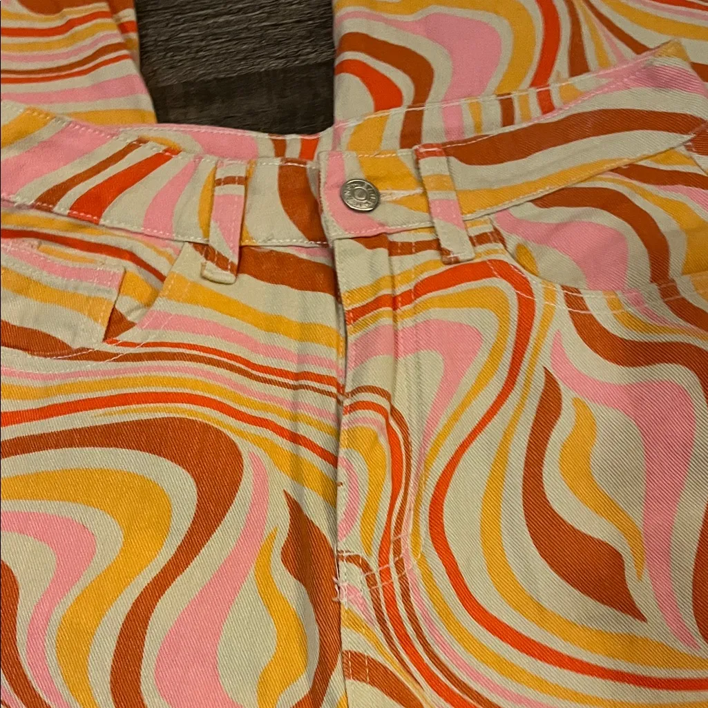 Women’s Colorful Stripped Jeans - Image 5