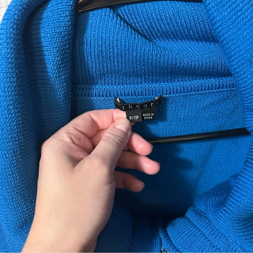 Theory Zip Cardigan Sweater Jacket PETITE - Image 3