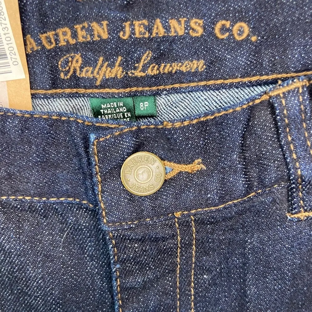 Ralph Lauren Dark Wash Nolita Straight Jeans Size 8 Petite - Image 3