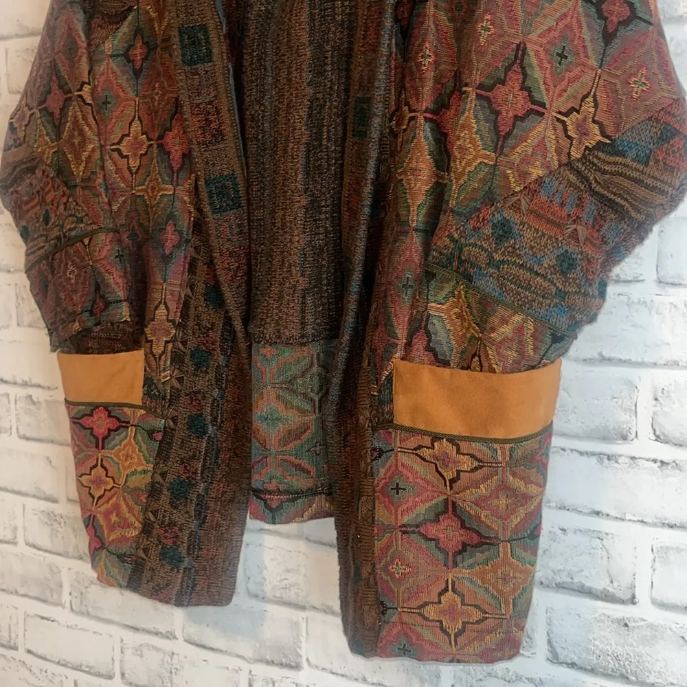 80s Rare Leoniak Cardigan Sweater Size L - Image 4