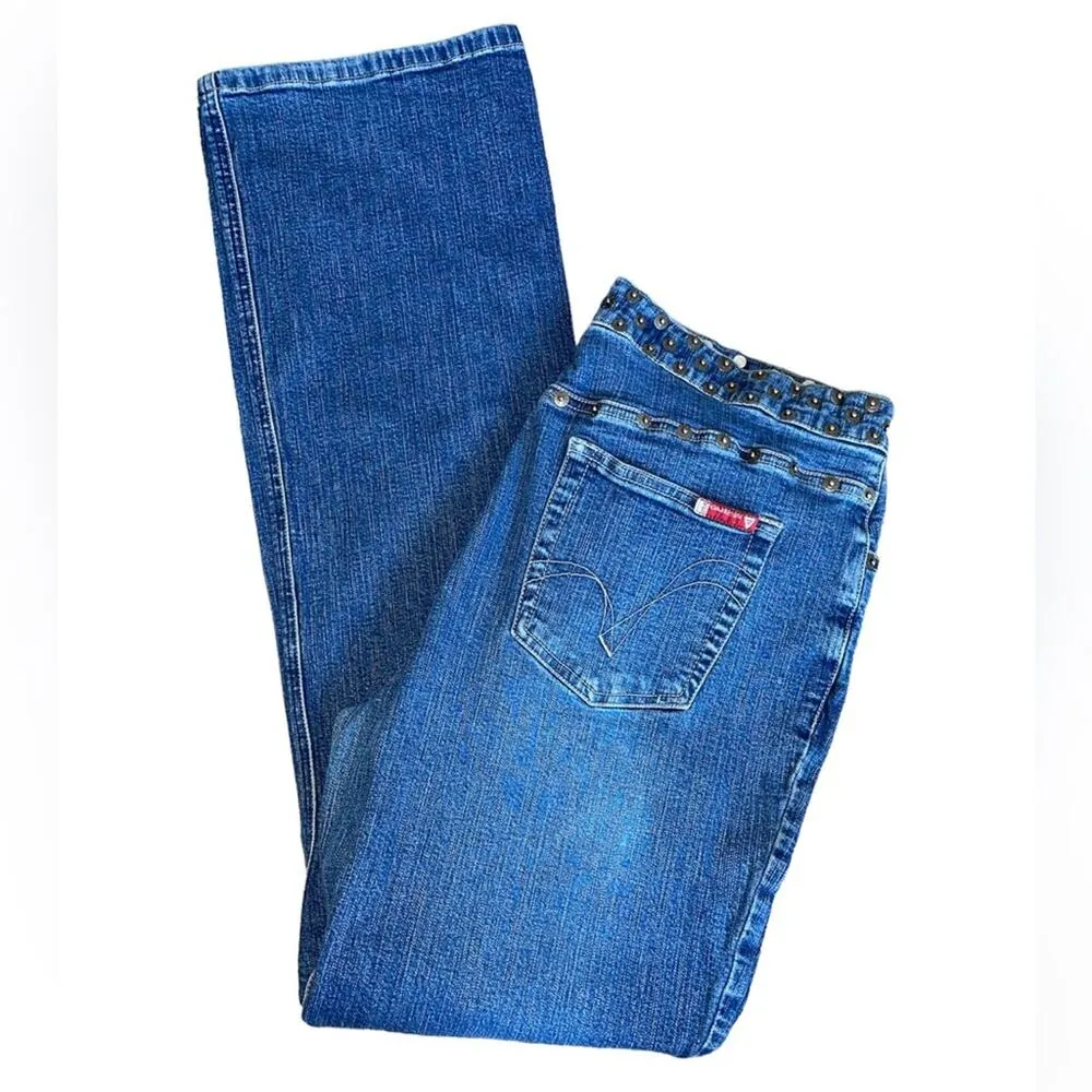 Guess Studded Denim Vintage Jeans Size 32 - Image 10