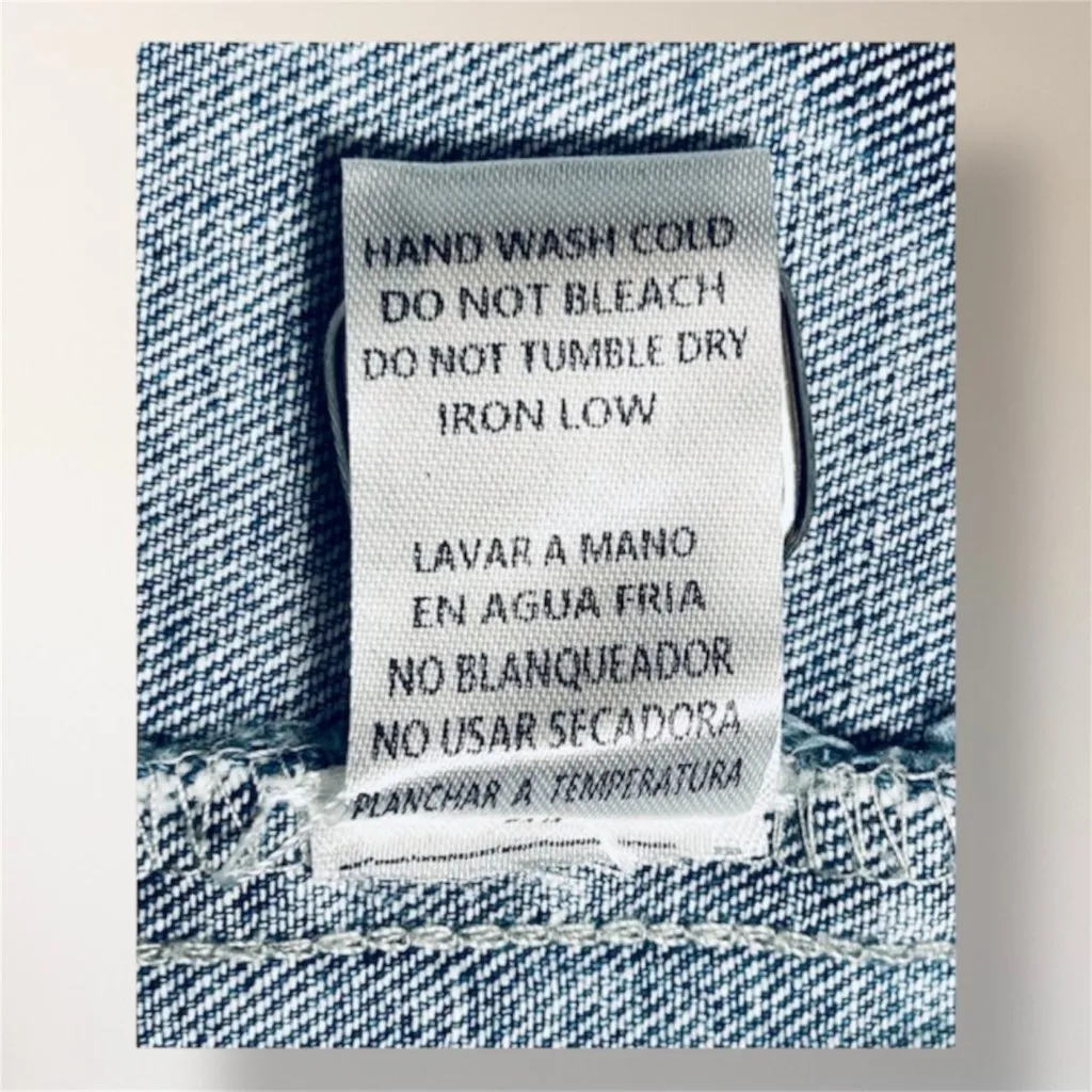 After Market S Blue Denim Asymmetrical Ruffle Raw Hem Skirt Zip Front Y2K Boho - Image 8