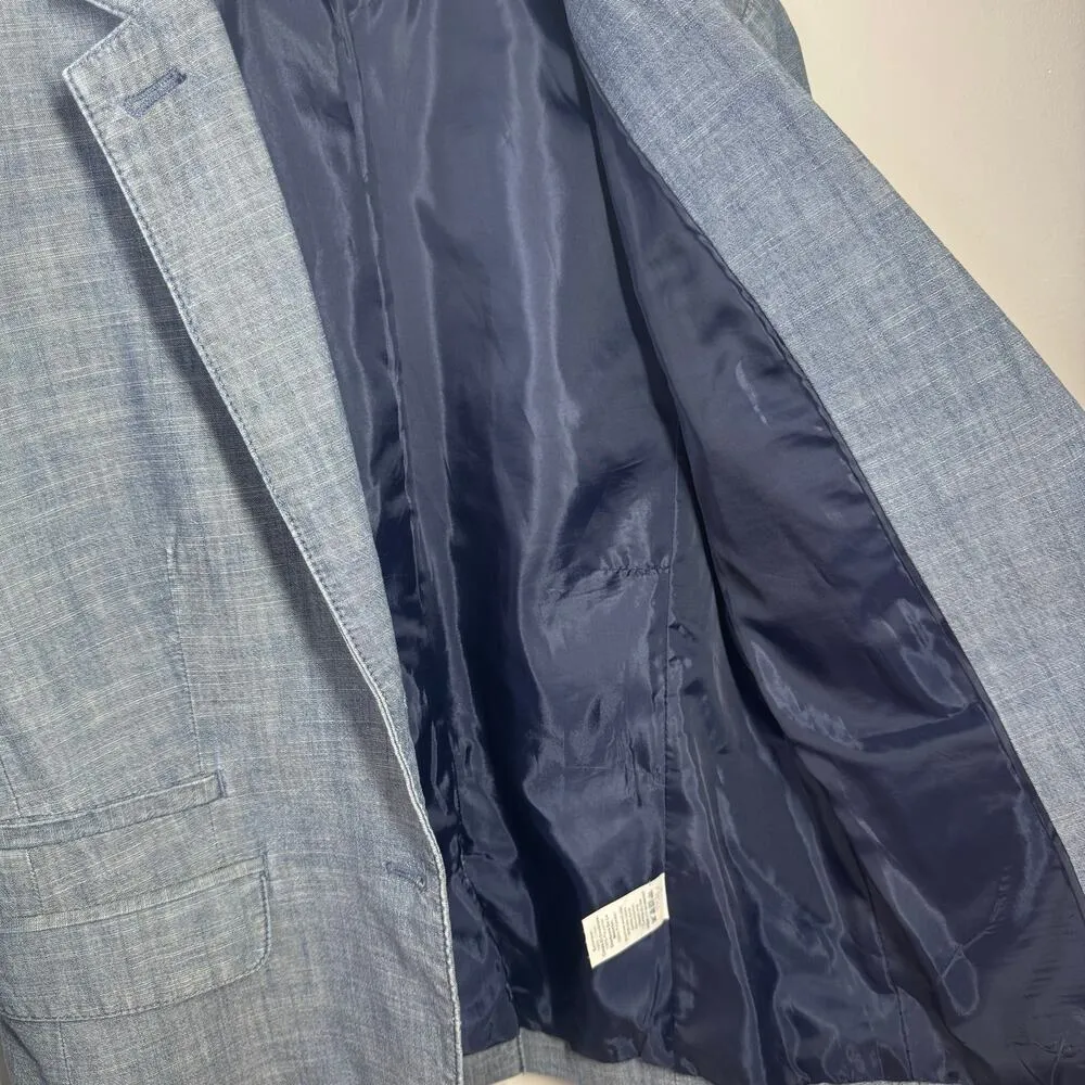 J. Crew School Boy Blazer Women Size 6 Blue 100% Cotton Pocket Old Money #41689 - Image 8