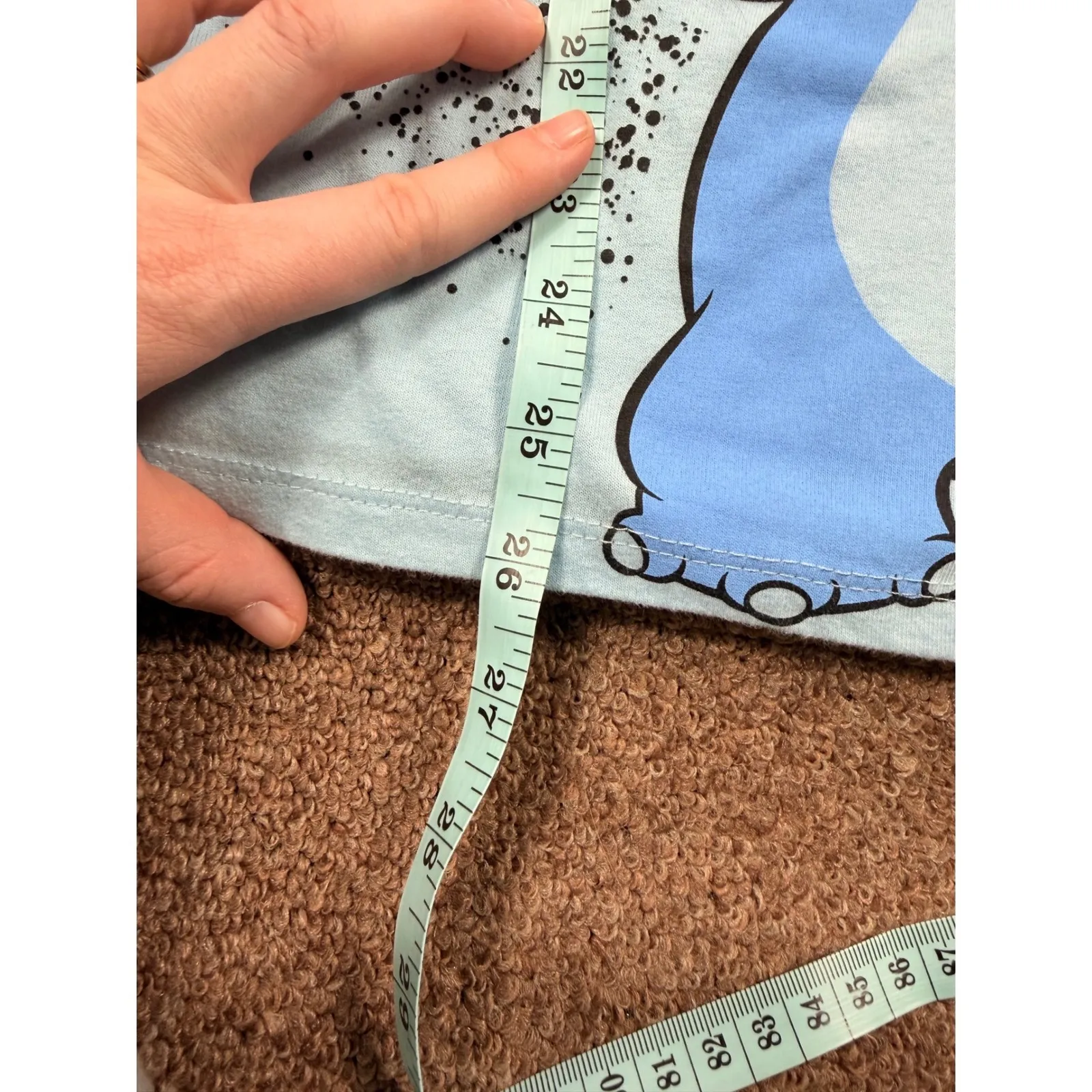 Disney Stitch Embroidered Ohana Means Family Blue Graphic T Shirt Womens XL - Image 8