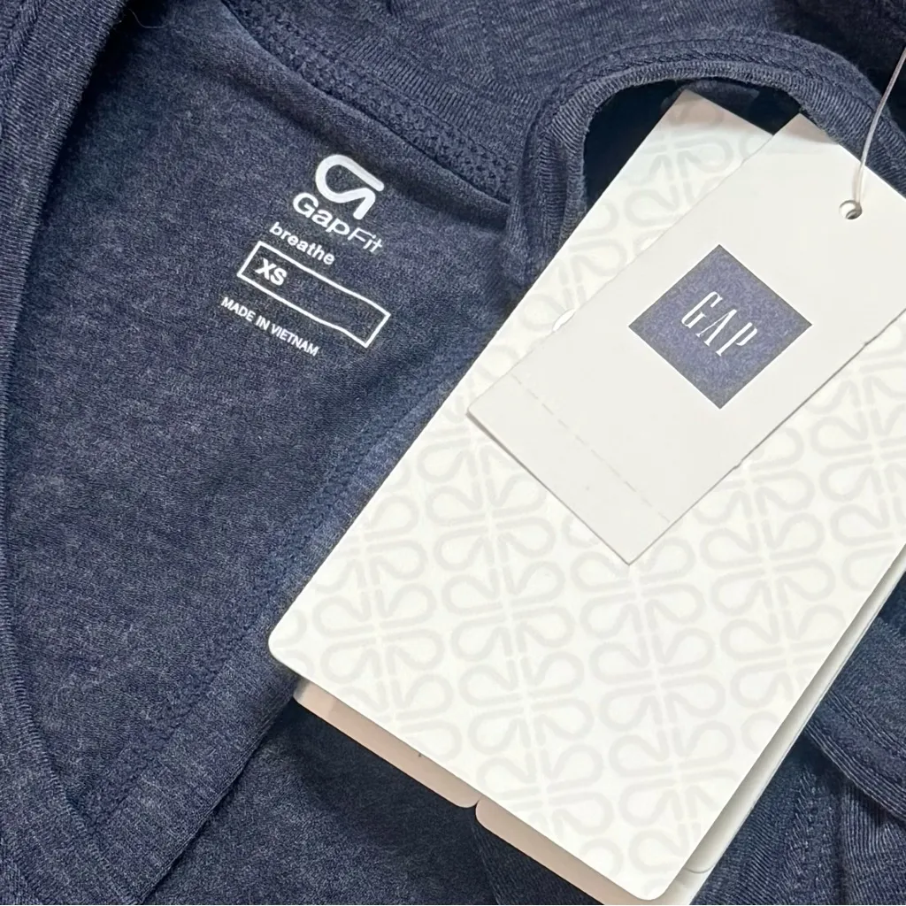 NEW Gap Fit Blue Crossback Athletic Tank Running Tennis Pickleball XS - Image 8