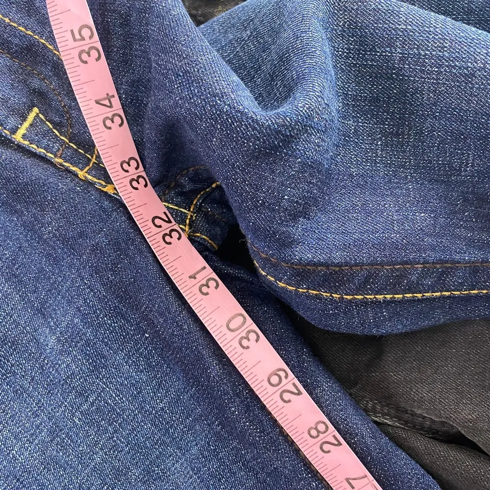 True Religion Joey Big T Flair Back Button Flap Low Rise Dark Wash Jeans Size 29 - Image 4