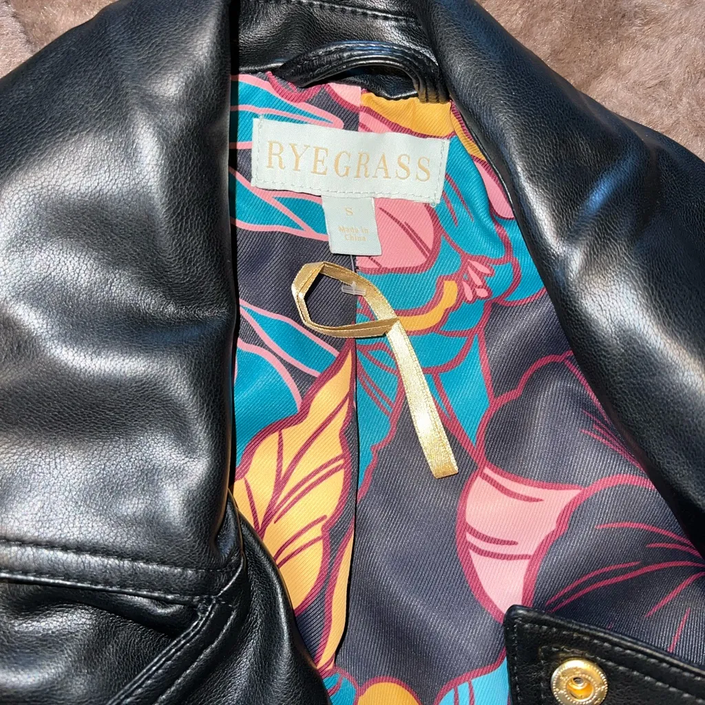 Funky New Ryegrass Vegan Leather Moto Jacket! - Image 7