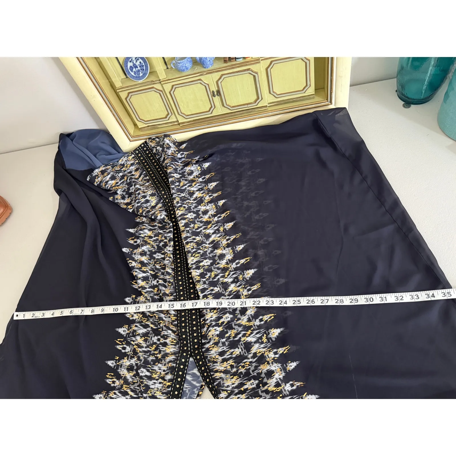 Miraclesuit Women's Black Metallic Bathing Suit Cover-up Caftan Kaftan Med NWT - Image 9