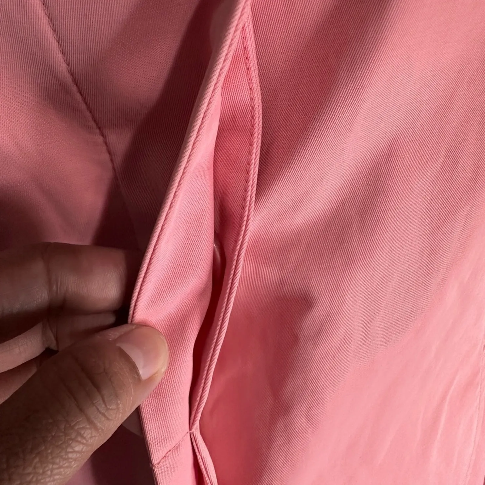 Bromley Sport Pink Nylon Blend Long Raincoat Jacket - Image 5