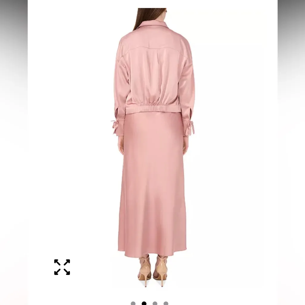 Parker
Women's Shari Bomber Jacket xs $220 pink bow satin casual classic - Image 2