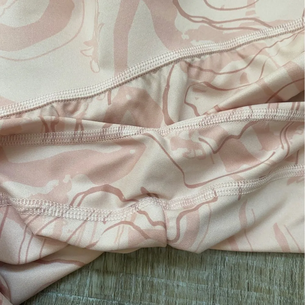 GYMSHARK GS Power Support High Rise Leggings Womens Small Pink Print Workout - Image 10