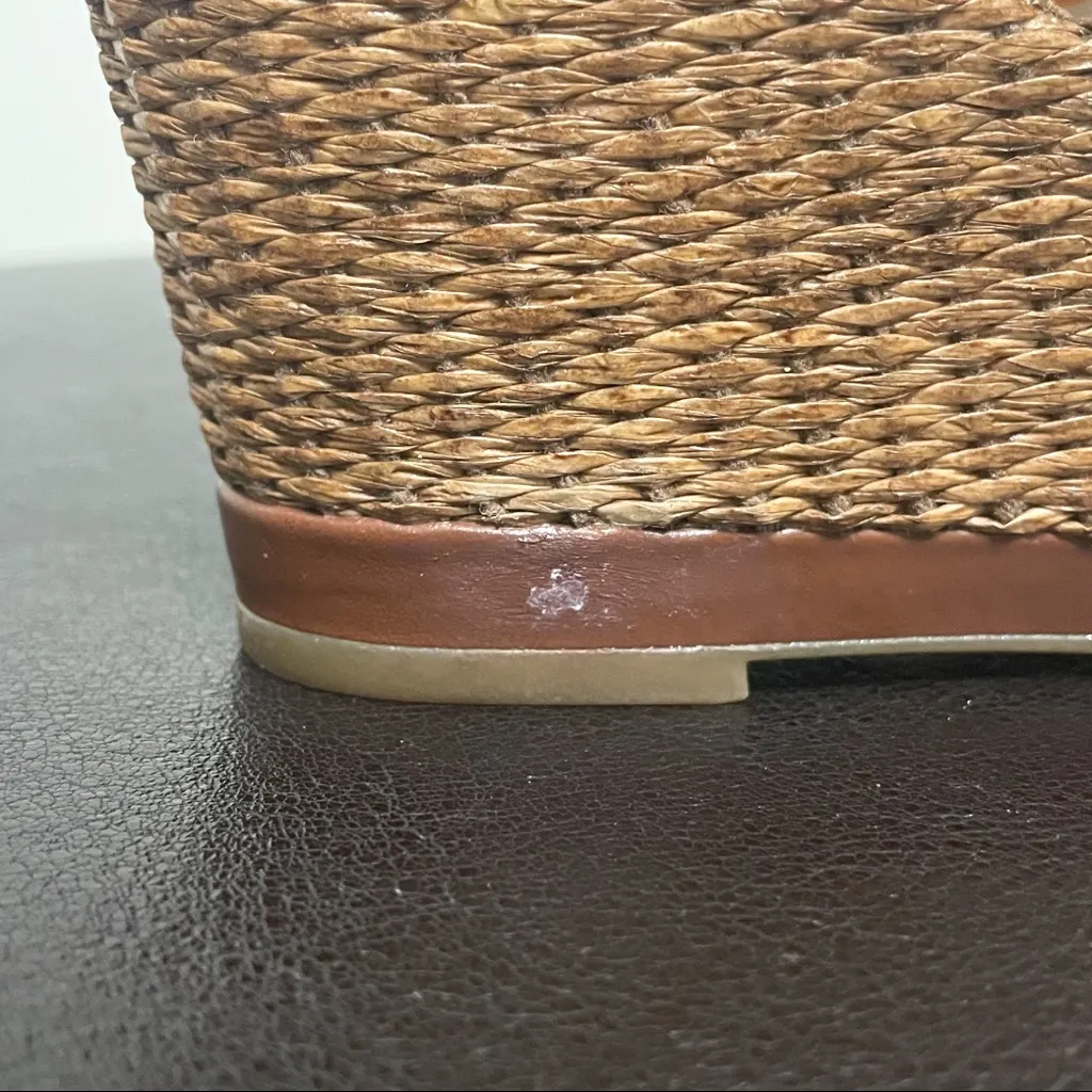 Naturalizer Vanilla Narlene Open Toe Wedge Heels NIB 8N 8 Narrow Cream Brown - Image 12