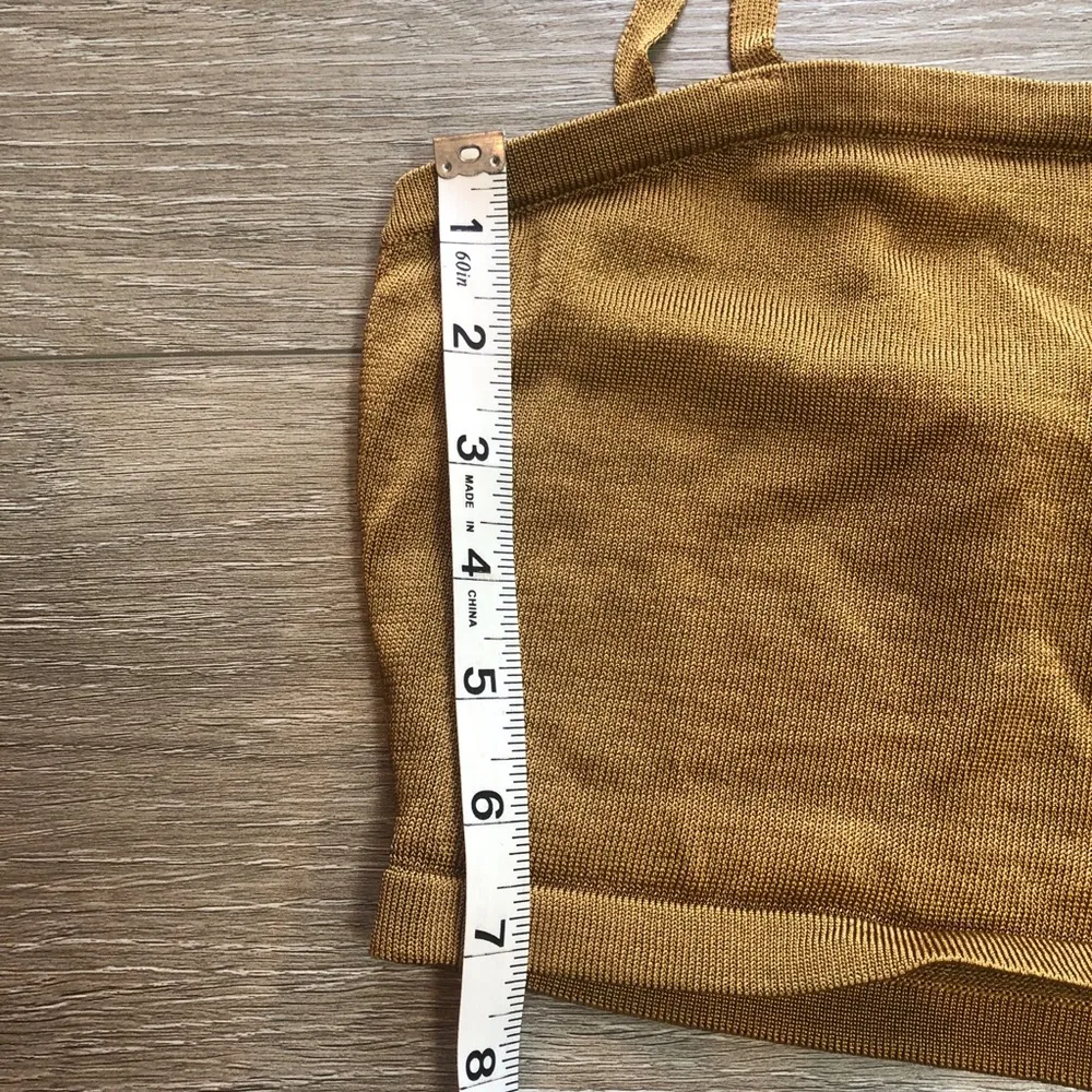 Forever 21 Bronze Cardigan Sweater And Cropped Cami Set Size Medium - Image 6