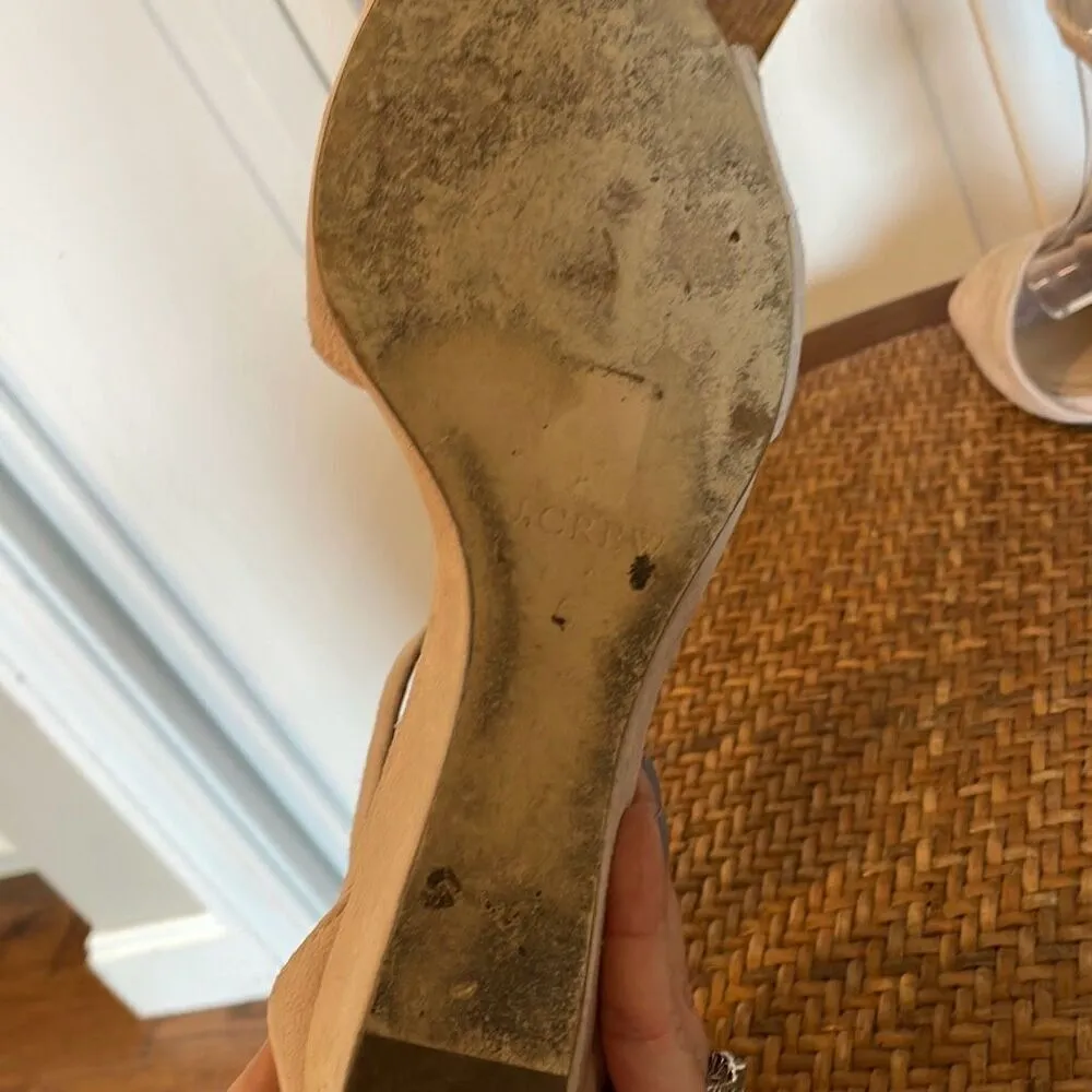 J.Crew blush pink suede wedge sandals size 6 - Image 8
