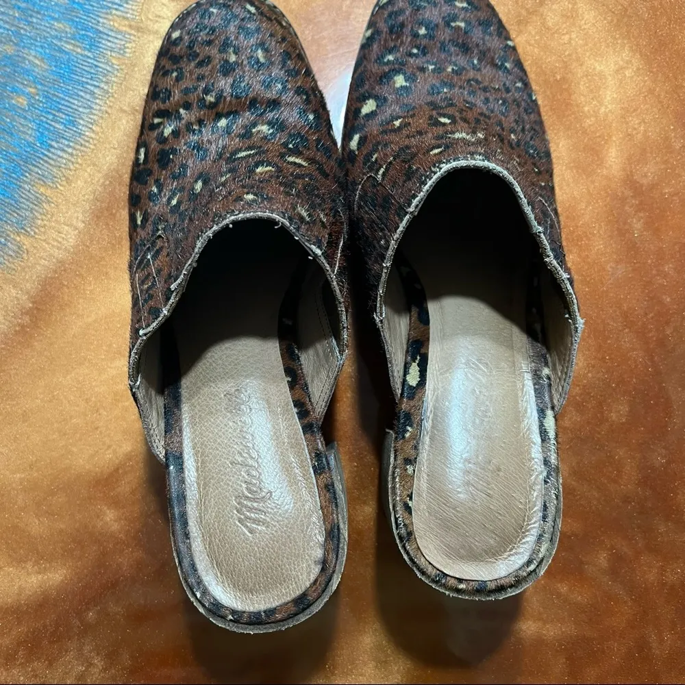Madewell The Carey Mule in Painted Leopard Calf Hair size 9.5 - Image 5