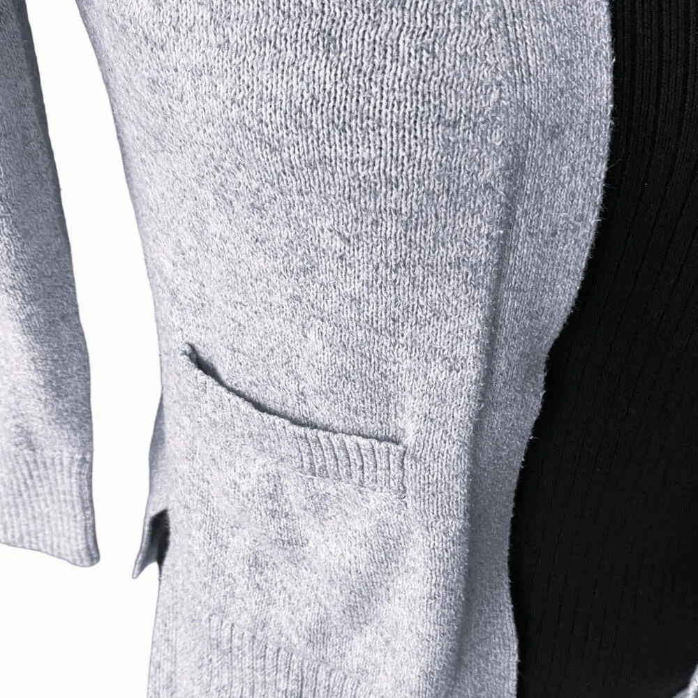 OLD NAVY Gray Cardigan Open Side Slits Sweater ~ Women's Size MEDIUM - Image 4