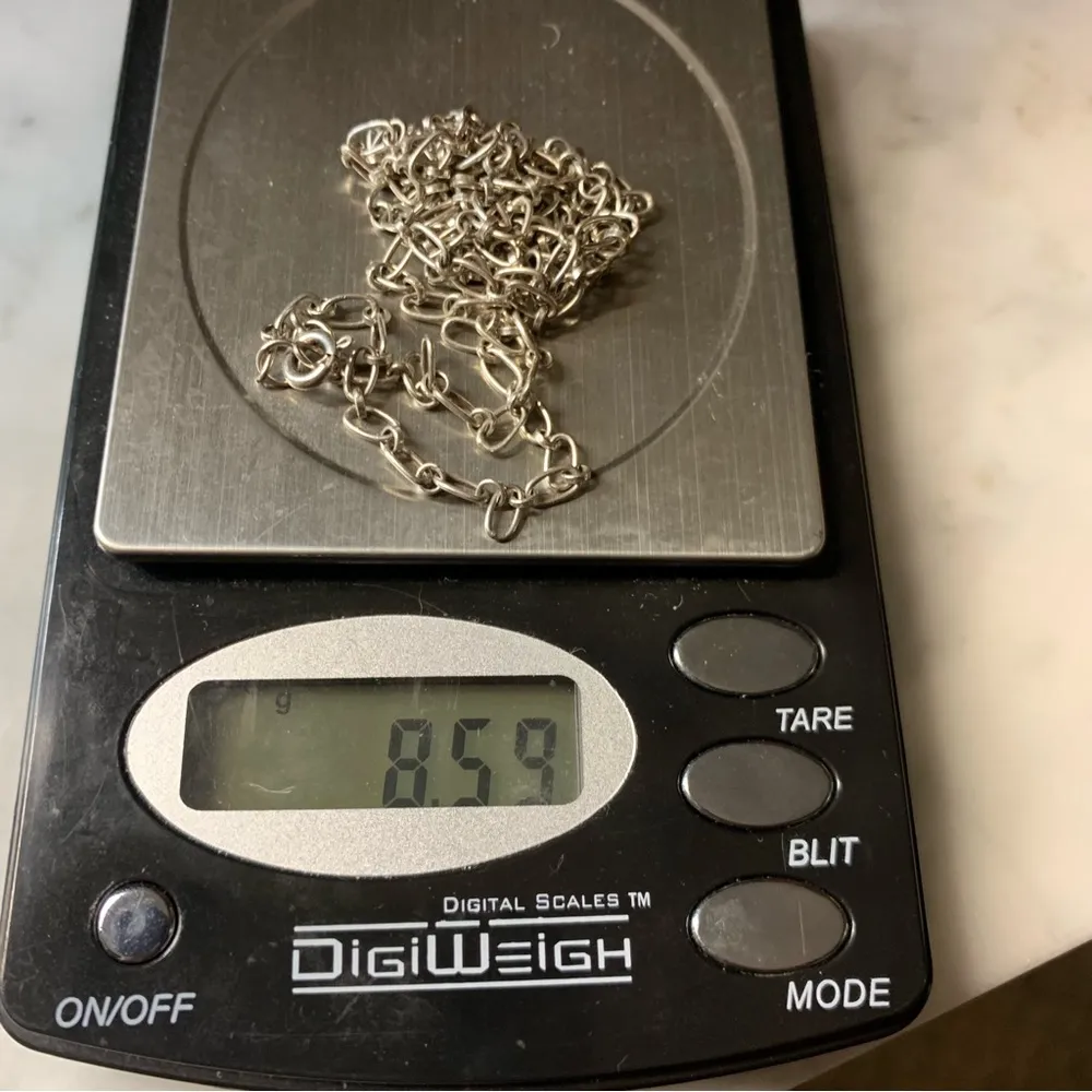 Alternating Oval And Circle Link Chain Necklace Sterling Silver 925 28.5” - Image 8