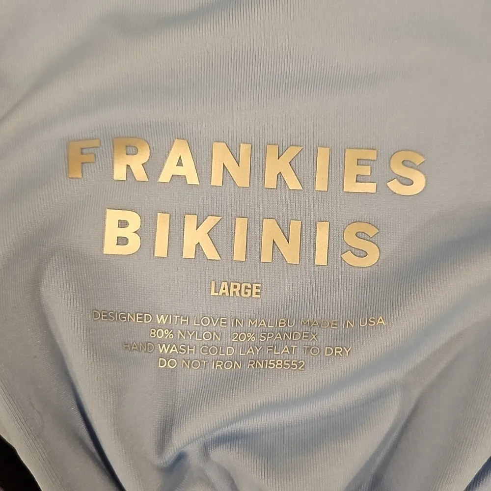 💕FRANKIES BIKINIS💕 Cupid High Neck Bikini Top Springtime Print ~ Large L NWOT - Image 7