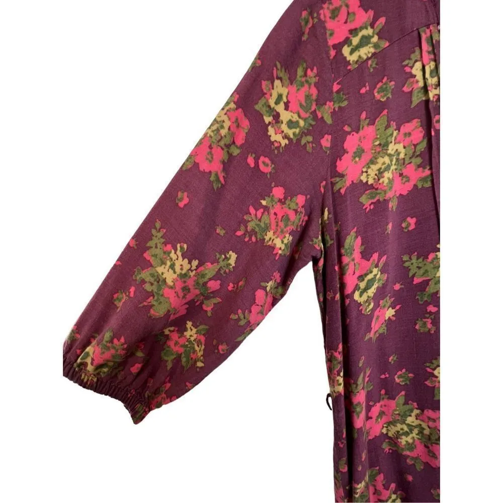 Route 66  Maroon Floral Deess - Image 2