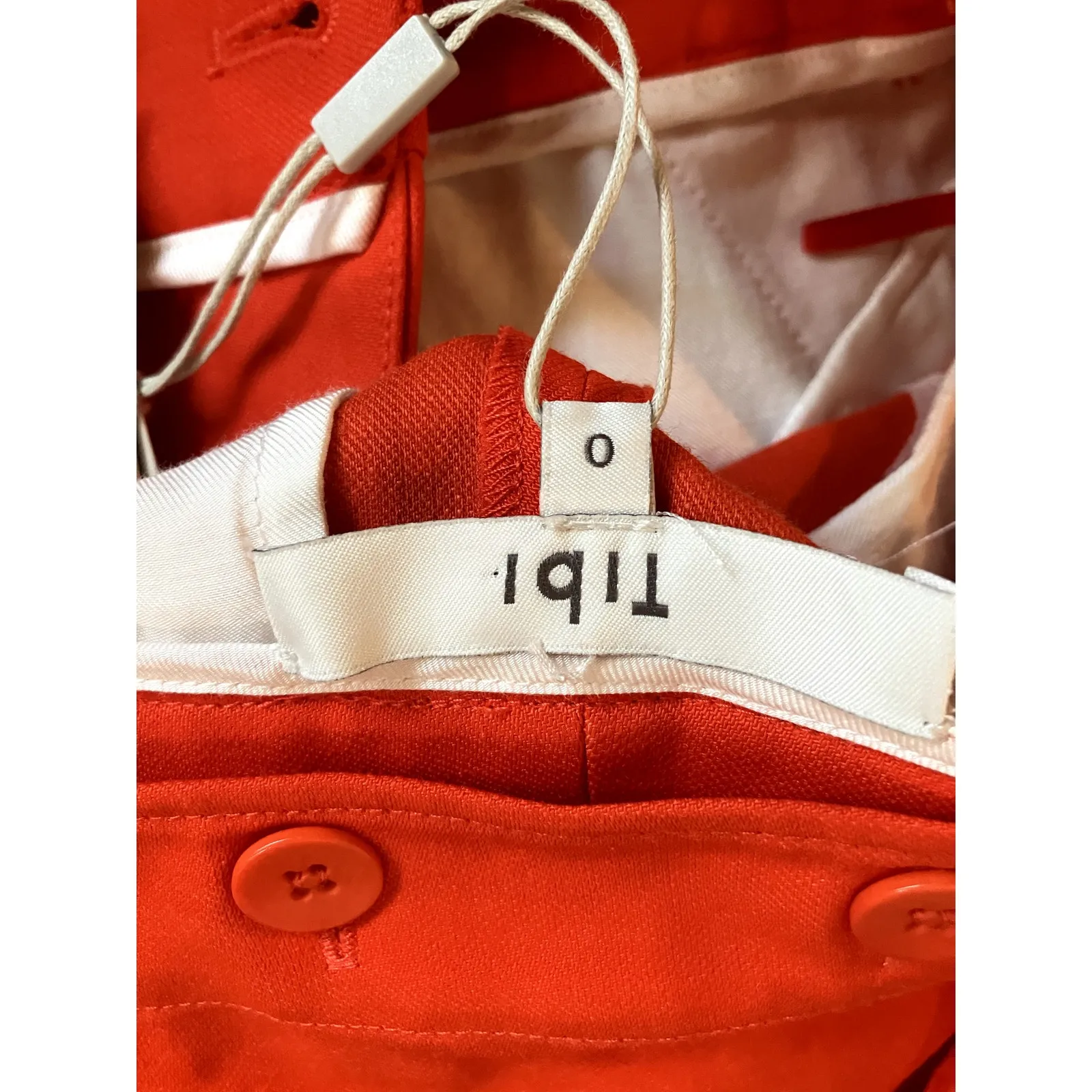 Revolve TIBI Linen Blend Mini Skirt w Optional Waist Tie Size 0 Poppy Color NWT - Image 5