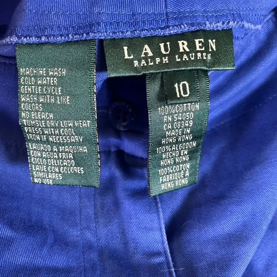 Lauren Ralph Lauren Women's Blue‎ America Highlight Cargo Shorts Size 10 New - Image 3