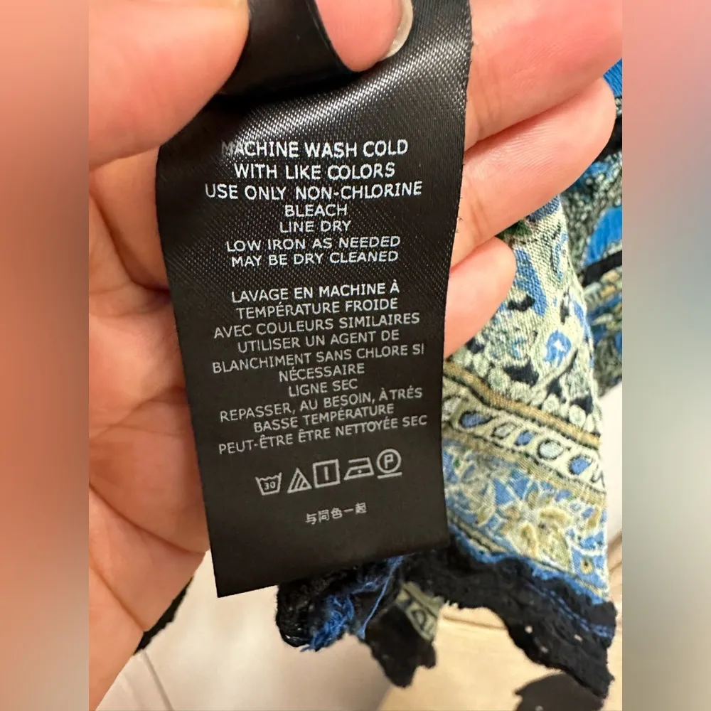 FREE PEOPLE Green Luna Scarf Tunic or Babydoll Dress Small - Image 7