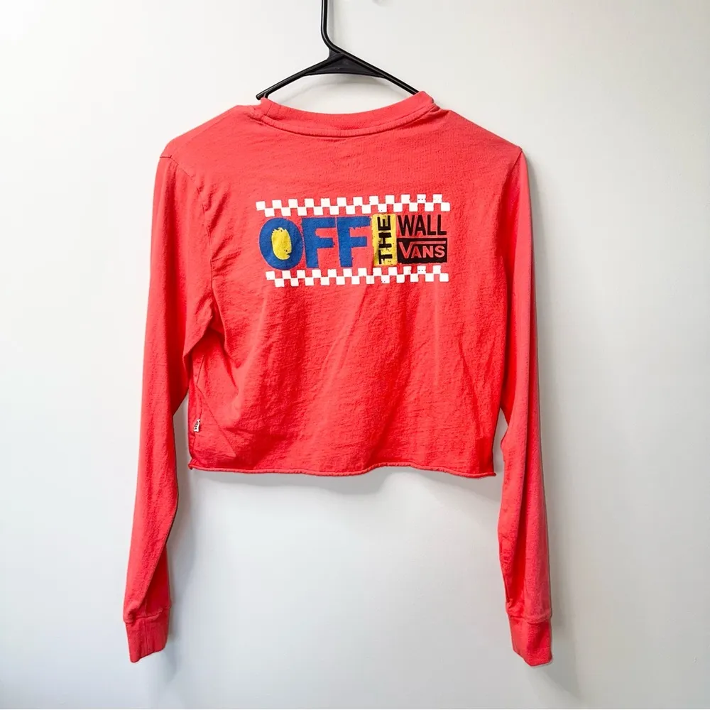 VANS Orange Long Sleeve Crop Top! - Image 5