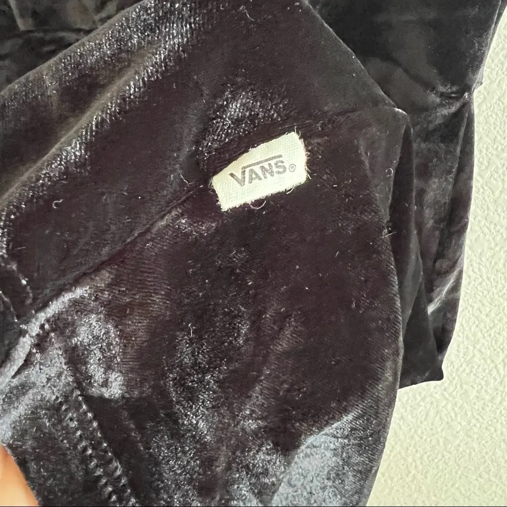 Vans Black High Neck Exposed Zipper Skater Girl Velour Dress Medium - Image 8