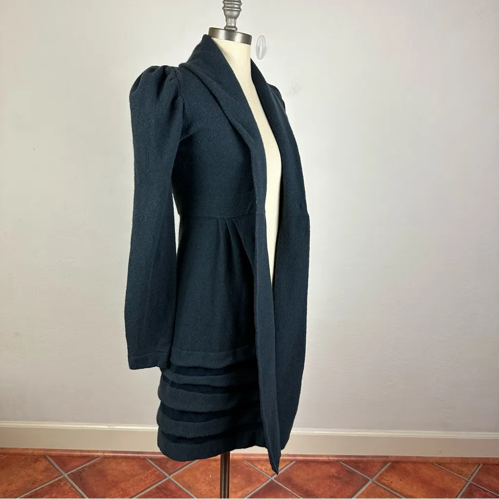 D. Exterior Angora Wool Coat Blue - Image 2