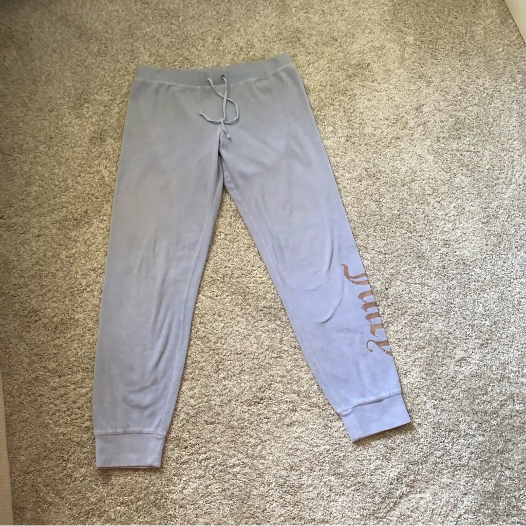Vintage Y2K Juicy Couture joggers sweatpants sz M cotton blend  some white spots - Image 2