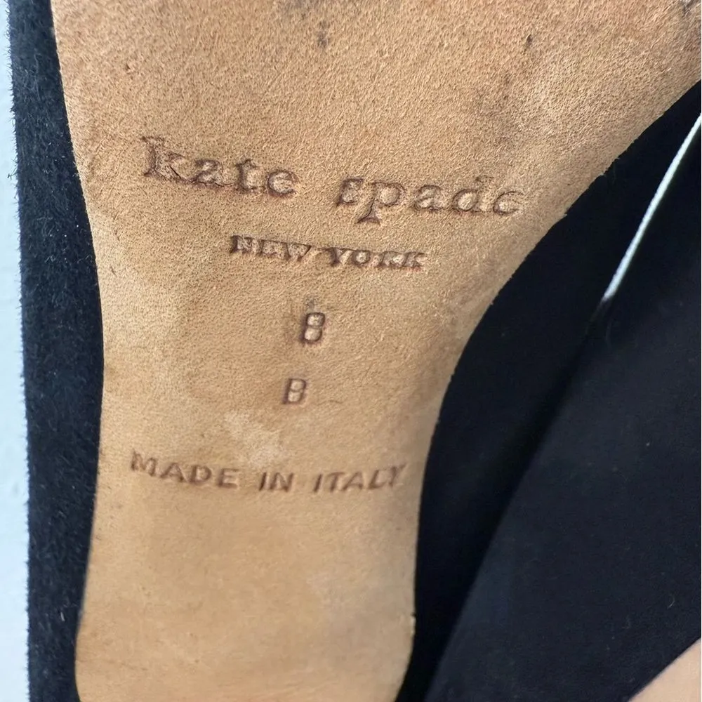 Kate Spade Suede Tie-Up Stiletto Booties Size 8 VGUC - Image 7