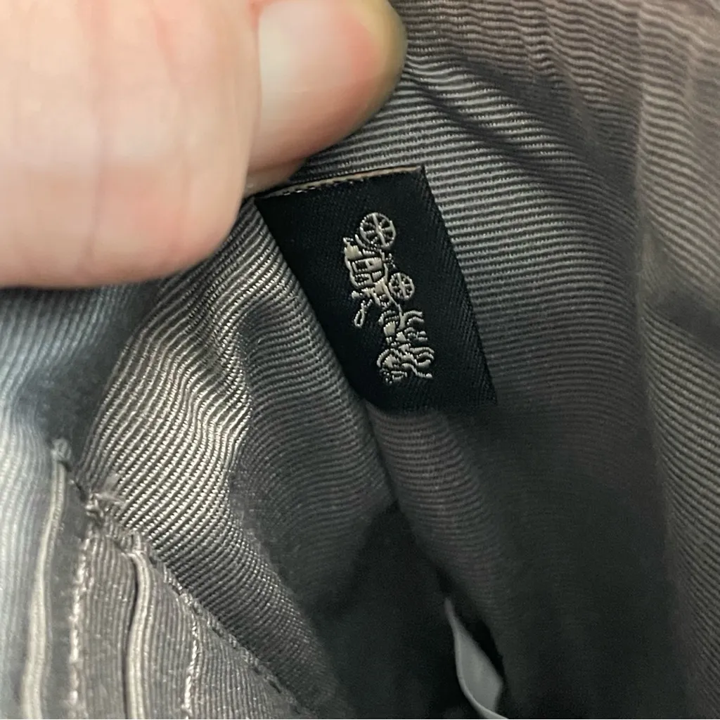 Coach Wristlet Wallet Pouch Corner Zip Credit Card Phone Travel Leather Grey - Image 9