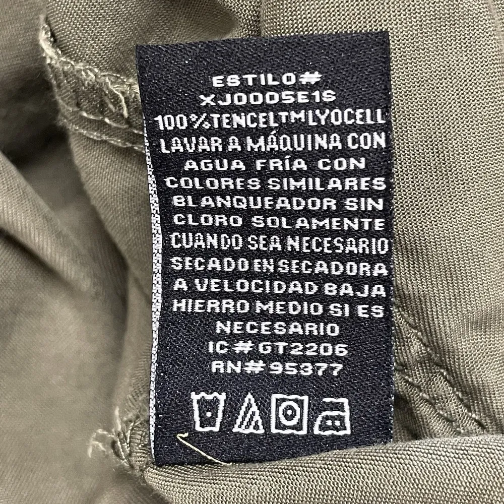 Sanctuary Social Standard Womens S Shirt Jacket Green Safari Tencel Army Shacket - Image 8