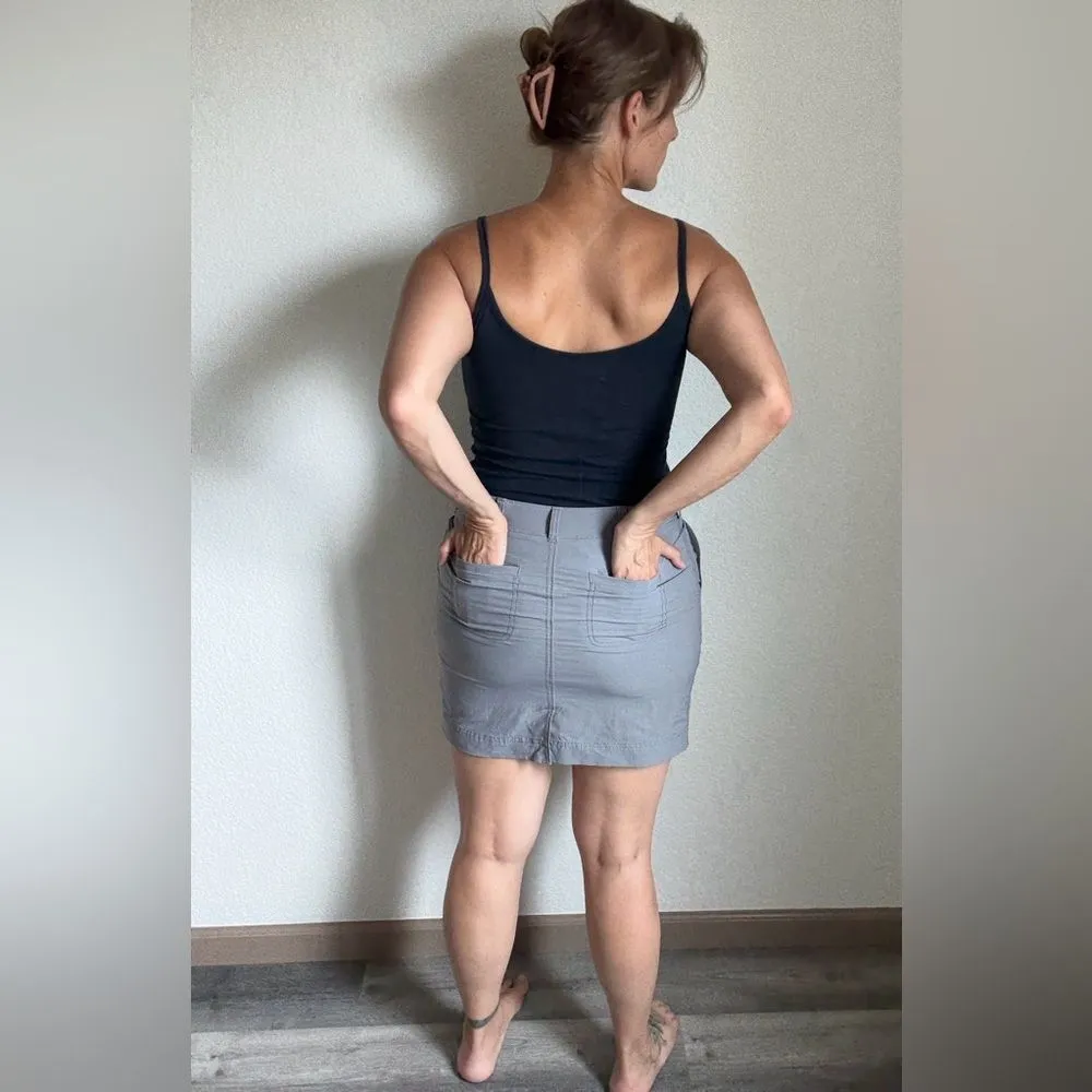 Athleta Skort Gray 6 Skirt Shorts Athleisure Athletic Stretchy Comfy - Image 6