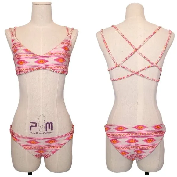 Frankies Bikinis Kaia Set Sherbet Pink Sz Large - Image 2