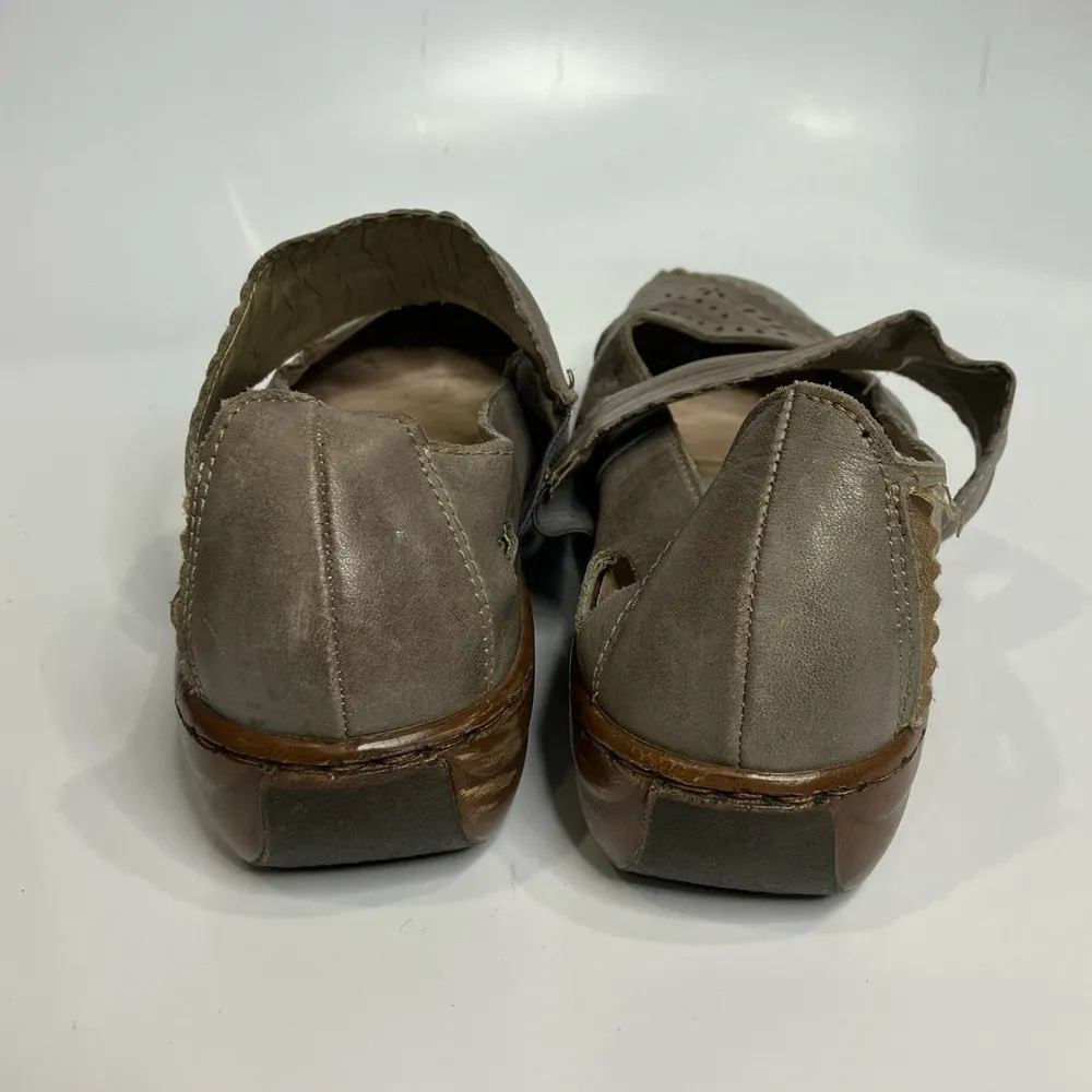 Rieker leather boho shoes gray‎ size 38 Gray - Image 4