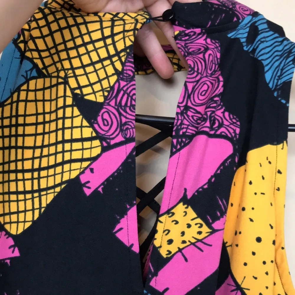 Disney Tim Burton’s The Nightmare Before Christmas Sally Costume Lace Up Dress - Image 8