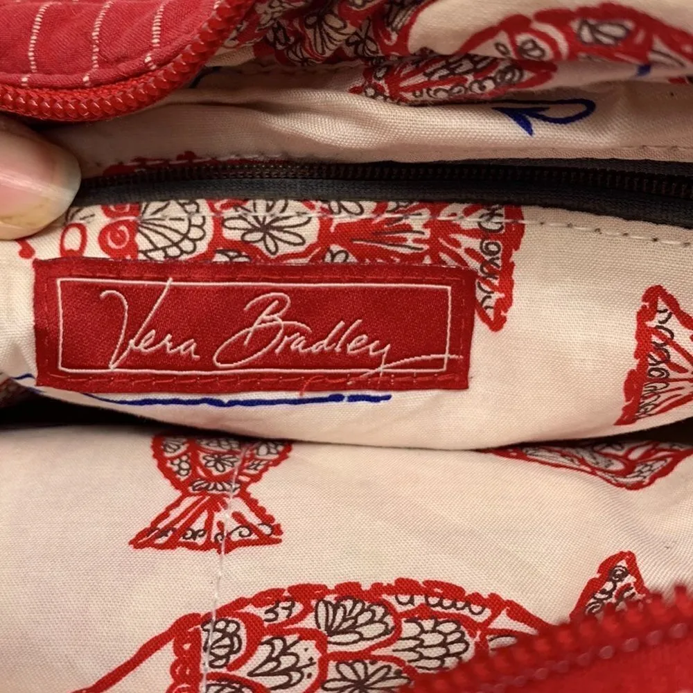 Vintage Vera Bradley red and blue nautical satchel/tote‎ - Image 14